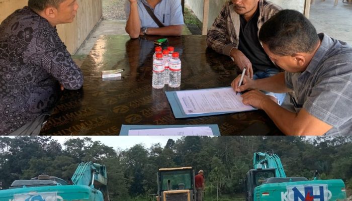 Pemkab Taput Terima Bantuan 3 Unit Alat Berat dari PT NH dan PT BMIS untuk Penanganan Banjir Bandang di Pahae