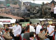 Bupati dan Wakil Bupati Tapanuli Utara Tinjau Lokasi Kebakaran di Pasar Muara
