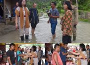 Peduli Warga, Wakil Bupati Humbahas Tinjau Korban Banjir dan Tanah Longsor di Pakkat
