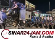 Patroli Presisi Hingga Minggu Dinihari, Polres Samosir Amankan 10 Unit Motor Berknalpot Blong