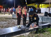 Wakapolres Samosir Pimpin Apel Kehormatan dan Renungan Suci HUT RI ke-80 Di Makam Pahlawan 