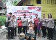 Polwan Polres Samosir Berbagi Kebahagiaan dengan Keluarga THL