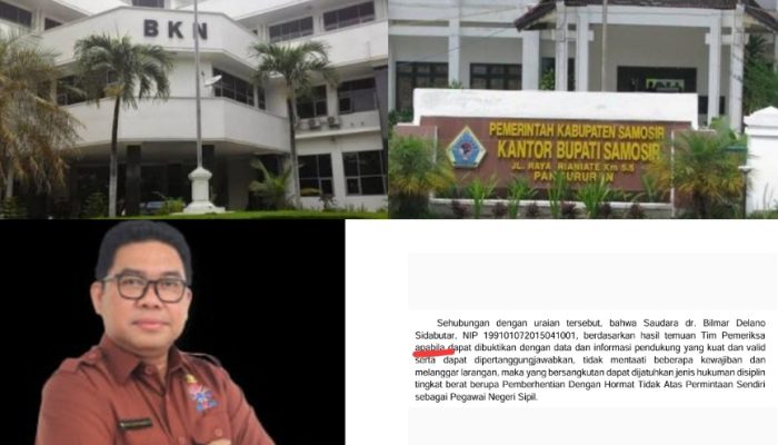 BKN Tegaskan Tak Rekomendasikan Pemecatan dr. Bilmar, Pemkab Samosir Kian Terpojok