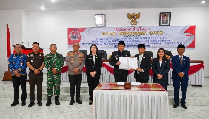 Paripurna Lancar, Bupati Humbahas dan DPRD Setujui RAPBD 2026 Rp888,6 Miliar Lebih dan Ranperda PDRD Jadi Perda
