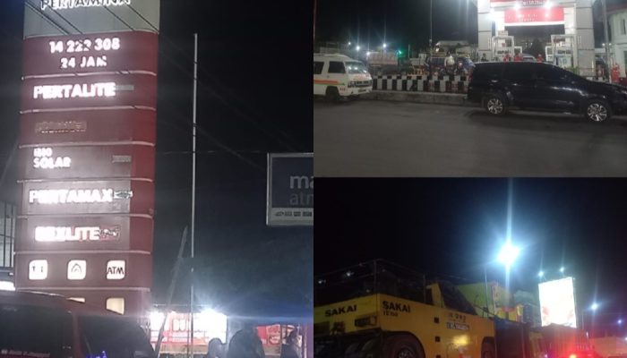 Antrian BBM di SPBU Dolok Sanggul Sebabkan Kemacetan Parah di Jalan Raya Dolok Sanggul – Siborongborong