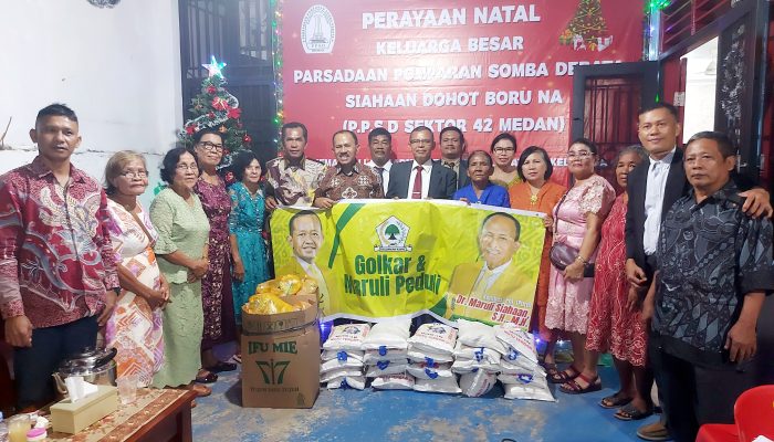 Maruli Siahaan Hadiri Perayaan Natal PPSD Siahaan Sektor 42 Medan