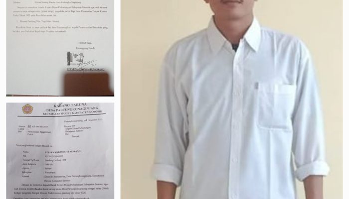 KETUA KARANG TARUNA DESA PARTUNGKO NAGINJANG ; SIAP PERJUANGKAN LAHAN PARKIR MENARA PANDANG TELE, DISHUB SAMOSIR DINILAI ABAIKAN PERAN PEMUDA