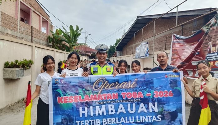 Ops Keselamatan Toba 2026, Satlantas Polres Simalungun Edukasi Pelajar dan Masyarakat Tertib Berlalu Lintas