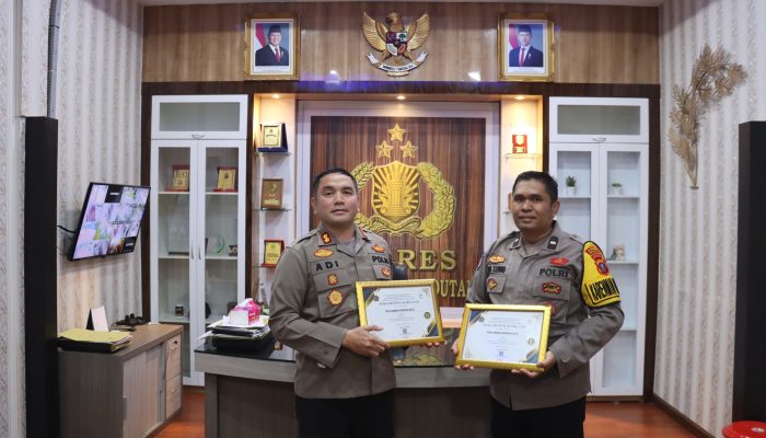 Polres Humbahas Sabet Dua Penghargaan DIGIPAY dari KPPN Balige