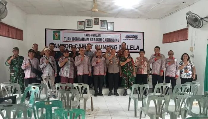 Kapolsek Bangun Hadiri Rapat Harungguan di Kantor Camat Gunung Malela