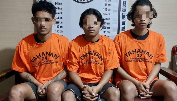 Satres Narkoba Polres Pematangsiantar Berhasil Amankan Tiga Tersangka Pengedar Ganja