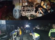 Full Power! Unit Gakkum Sat Lantas Polres Simalungun All Out Tangani Laka Beruntun 5 Kendaraan, 1 Tewas