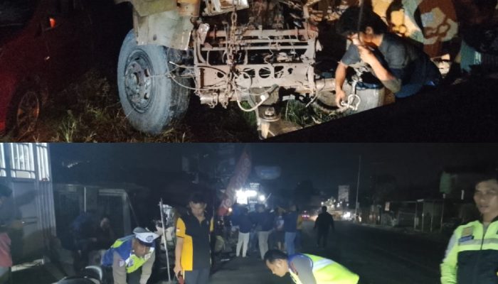 Full Power! Unit Gakkum Sat Lantas Polres Simalungun All Out Tangani Laka Beruntun 5 Kendaraan, 1 Tewas