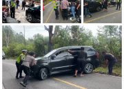 Sigap di Jalur Tele, Personel Pos Pam Ops Ketupat 2026 Polres Samosir Bantu Mobil Mogok hingga ke Bengkel
