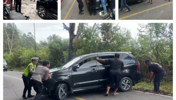 Sigap di Jalur Tele, Personel Pos Pam Ops Ketupat 2026 Polres Samosir Bantu Mobil Mogok hingga ke Bengkel