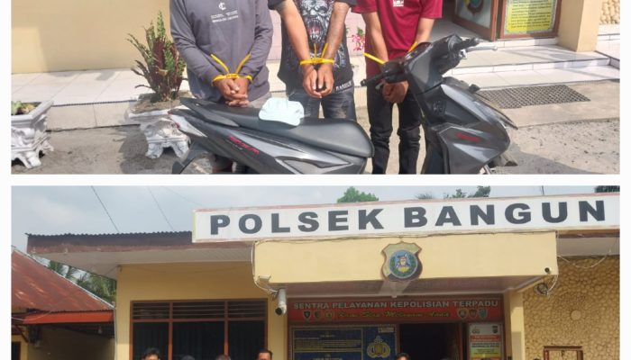 Kerja Keras Polsek Bangun: Tiga Pelaku Curanmor Diringkus, Motor Korban Berhasil Ditemukan