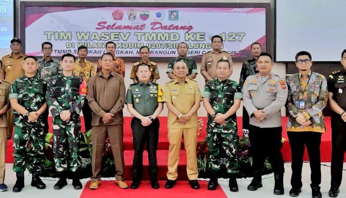 Bupati Simalungun Bersama Forkopimda Sambut Kunker Tim Wasev TMMD Ke-127 Tahun 2026