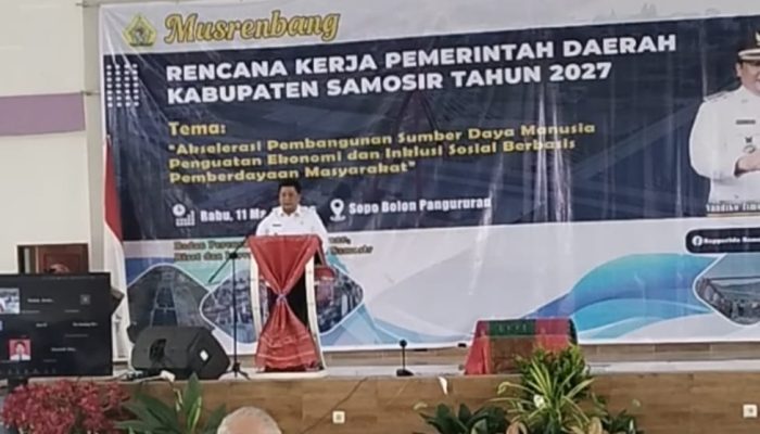 Pemkab Samosir Gelar Musrenbang RKPD 2027, Bupati Tekankan Prioritas Air Bersih, Kesehatan, Pendidikan dan Pertanian