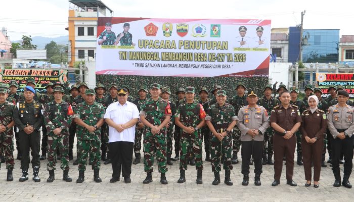 Kapolres Simalungun Hadiri Penutupan TMMD ke-127, TNI-Polri-Pemda Bersatu Bangun Desa