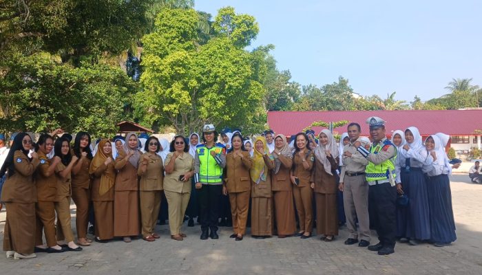Polisi Masuk Sekolah, Tanamkan Disiplin Lalu Lintas Sejak Dini di Pematangsiantar