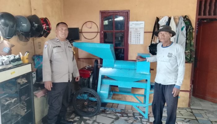 Kapolsek Siantar Marihat Tinjau Polsubsektor dan Bantuan Mesin Pipil Jagung untuk Warga