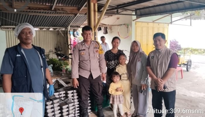 Bhabinkamtibmas Polsek Siantar Martoba Kawal Distribusi Makanan Bergizi Gratis untuk Balita dan Ibu Hamil