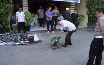 Polres Samosir Musnahkan 117 Knalpot Brong, Tegaskan Komitmen Jaga Kenyamanan Warga dan Wisatawan