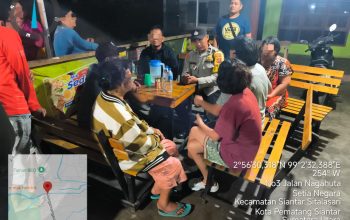 Respon Laporan CC 110 Polsek Siantar Marihat Cek TKP Keributan