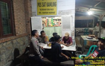 Bhabinkamtibmas Polsek Siantar Marihat SALING di Pos Kamling Gang Kelutuk