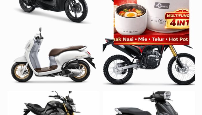 PROMO JULI GORA MOTOR: Beli Motor Tunai atau Kredit, Langsung Bawa Pulang + Bonus Reskuker!