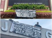 GEMAPEDES Bentang Spanduk di Medan, Desak Transparansi Kasus Dugaan Narkoba yang Libatkan Dua Personel Polres Samosir