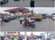 Dampak Distribusi BBM Terganggu, Polisi Atur Lalu Lintas di SPBU Humbahas