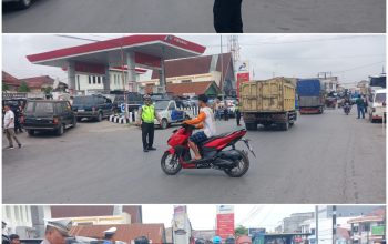 Dampak Distribusi BBM Terganggu, Polisi Atur Lalu Lintas di SPBU Humbahas