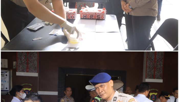 Keseriusan Kapolres Samosir Jauhkan Narkoba dari Internal, Seluruh Personel Jalani Tes Urine dan Hasilnya Negatif