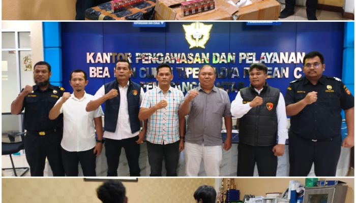 Sat Reskrim Polres Pematangsiantar Limpahkan 4.800 Bungkus Rokok Ilegal ke Bea Cukai, Dua Terduga Pelaku