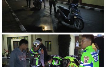 Dini Hari, Polres Samosir Tilang 17 Motor Pakai Knalpot Brong